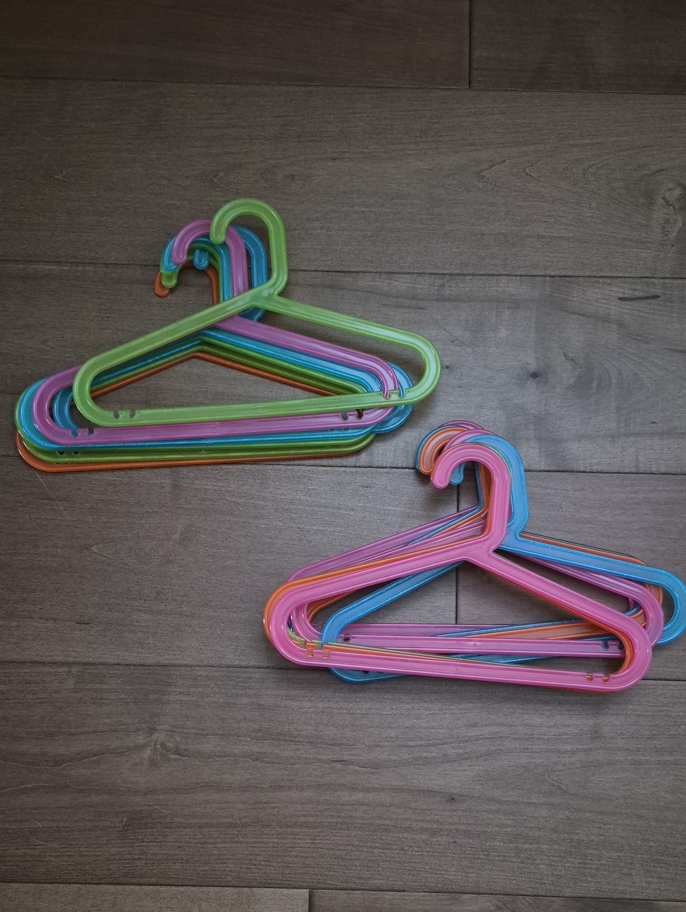 IKEA Colorful Plastic Kids Hangers - Pink, Blue, Green, Orange